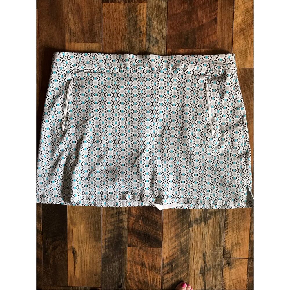 Ruby Rd. blue white skort skirt shorts plus Size 22W pickleball workout travel